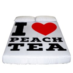 I Love Peach Tea Fitted Sheet (king Size) by ilovewhateva