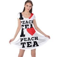 I Love Peach Tea Cap Sleeve Dress by ilovewhateva