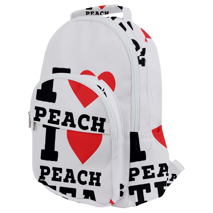 I love peach tea Rounded Multi Pocket Backpack