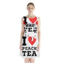 I love peach tea Sleeveless Waist Tie Chiffon Dress View1