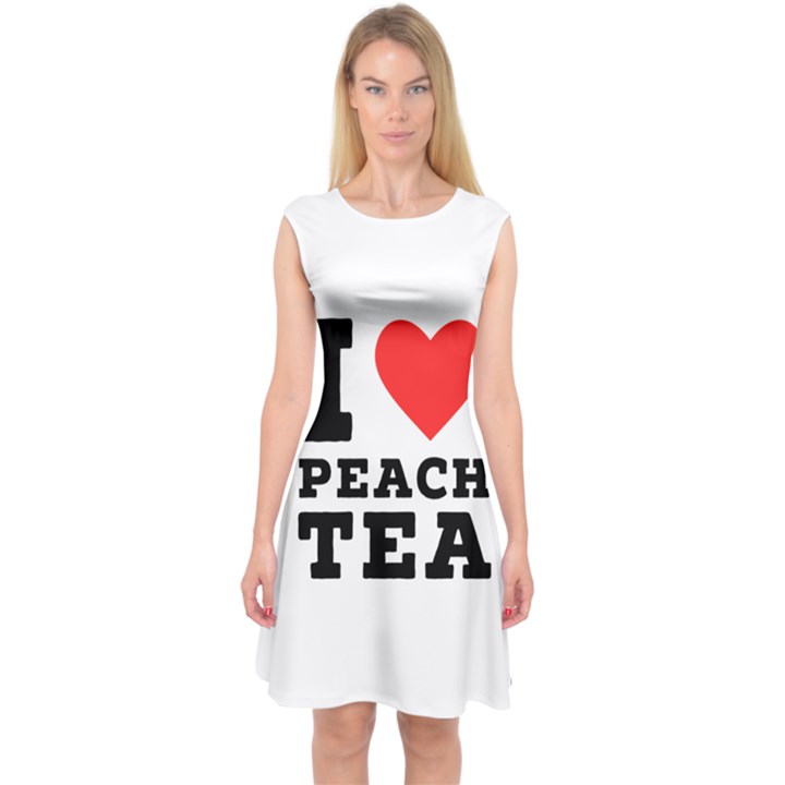 I love peach tea Capsleeve Midi Dress