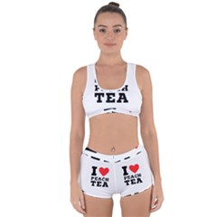 I Love Peach Tea Racerback Boyleg Bikini Set by ilovewhateva