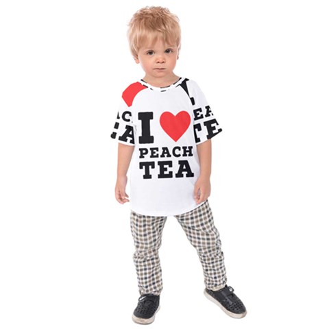 I Love Peach Tea Kids  Raglan Tee by ilovewhateva