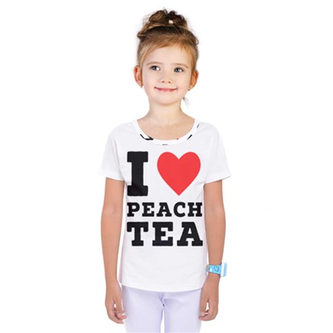 I Love Peach Tea Kids  One Piece Tee by ilovewhateva