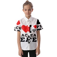 I Love Peach Tea Kids  Short Sleeve Shirt by ilovewhateva