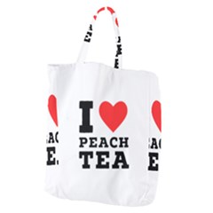 I Love Peach Tea Giant Grocery Tote by ilovewhateva