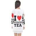 I love peach tea Long Sleeve Chiffon Shift Dress  View2