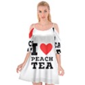 I love peach tea Cutout Spaghetti Strap Chiffon Dress View1