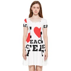 I Love Peach Tea Inside Out Cap Sleeve Dress by ilovewhateva