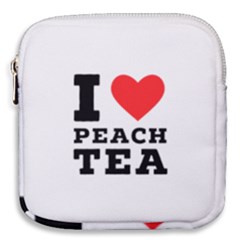 I Love Peach Tea Mini Square Pouch by ilovewhateva