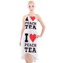 I love peach tea High-Low Halter Chiffon Dress  View1