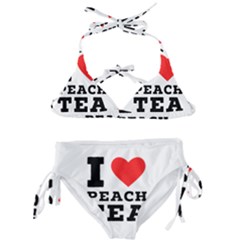 I Love Peach Tea Kids  Classic Bikini Set by ilovewhateva