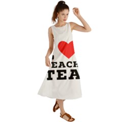 I Love Peach Tea Summer Maxi Dress by ilovewhateva