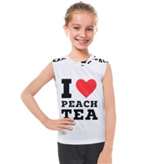 I Love Peach Tea Kids  Mesh Tank Top by ilovewhateva