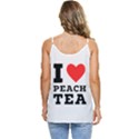 I love peach tea Casual Spaghetti Strap Chiffon Top View4