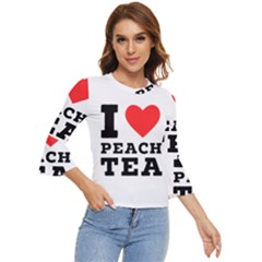 I Love Peach Tea Bell Sleeve Top