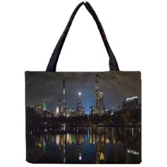 New York Night Central Park Skyscrapers Skyline Mini Tote Bag by Cowasu