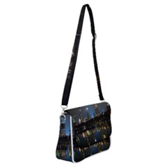 New York Night Central Park Skyscrapers Skyline Shoulder Bag With Back Zipper by Cowasu