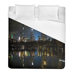 New York Night Central Park Skyscrapers Skyline Duvet Cover (full/ Double Size) by Cowasu