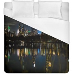 New York Night Central Park Skyscrapers Skyline Duvet Cover (king Size) by Cowasu