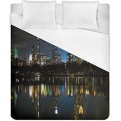 New York Night Central Park Skyscrapers Skyline Duvet Cover (california King Size) by Cowasu