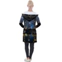 New York Night Central Park Skyscrapers Skyline Longline Hooded Cardigan View2