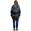 New York Night Central Park Skyscrapers Skyline Kids  Hooded Longline Puffer Jacket View4