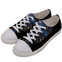 New York Night Central Park Skyscrapers Skyline Women s Low Top Canvas Sneakers by Cowasu