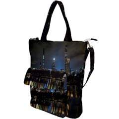 New York Night Central Park Skyscrapers Skyline Shoulder Tote Bag by Cowasu