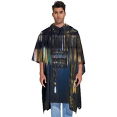 New York Night Central Park Skyscrapers Skyline Men s Hooded Rain Ponchos by Cowasu