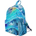 Tsunami Waves Ocean Sea Nautical Nature Water Painting The Plain Backpack View1