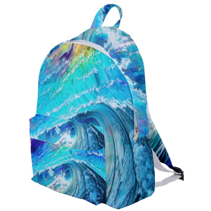 Tsunami Waves Ocean Sea Nautical Nature Water Painting The Plain Backpack