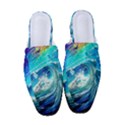 Tsunami Waves Ocean Sea Nautical Nature Water Painting Women s Classic Backless Heels View1