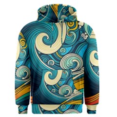 Waves Wave Ocean Sea Abstract Whimsical Abstract Art Men s Core Hoodie by Cowasu