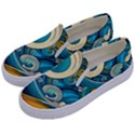 Waves Wave Ocean Sea Abstract Whimsical Abstract Art Kids  Canvas Slip Ons View2