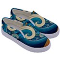 Waves Wave Ocean Sea Abstract Whimsical Abstract Art Kids  Canvas Slip Ons View3