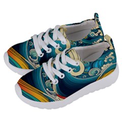 Waves Wave Ocean Sea Abstract Whimsical Abstract Art Kids  Lightweight Sports Shoes