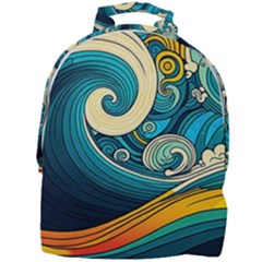 Waves Wave Ocean Sea Abstract Whimsical Abstract Art Mini Full Print Backpack