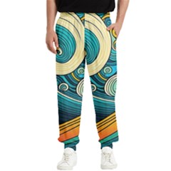 Waves Wave Ocean Sea Abstract Whimsical Abstract Art Men s Elastic Waist Pants