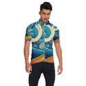 Waves Wave Ocean Sea Abstract Whimsical Abstract Art Men s Short Sleeve Cycling Jersey View3