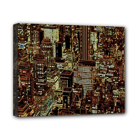 New York City Nyc Skyscrapers Canvas 10  X 8  (stretched) by Cowasu