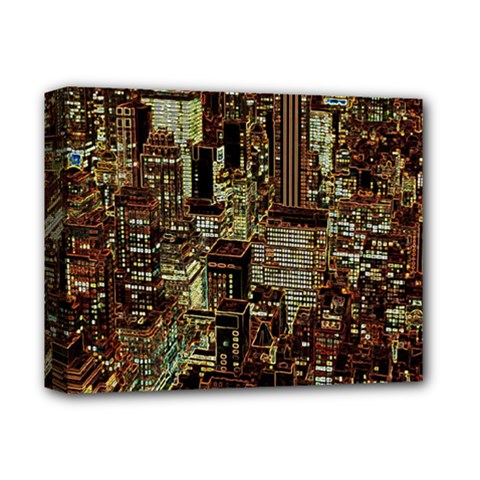 New York City Nyc Skyscrapers Deluxe Canvas 14  X 11  (stretched)