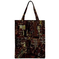 New York City Nyc Skyscrapers Zipper Classic Tote Bag by Cowasu