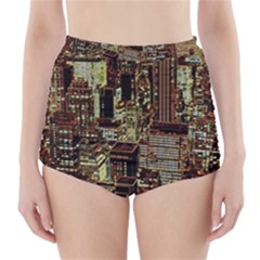 New York City Nyc Skyscrapers High-waisted Bikini Bottoms