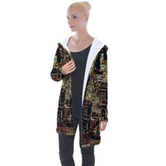 New York City Nyc Skyscrapers Longline Hooded Cardigan