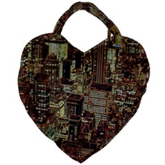 New York City Nyc Skyscrapers Giant Heart Shaped Tote