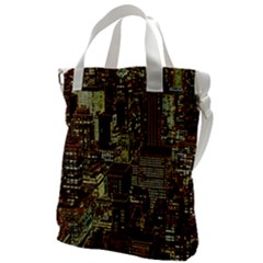 New York City Nyc Skyscrapers Canvas Messenger Bag by Cowasu