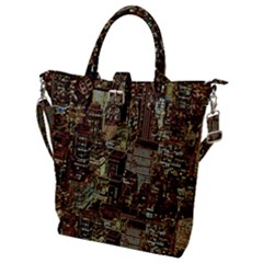 New York City Nyc Skyscrapers Buckle Top Tote Bag