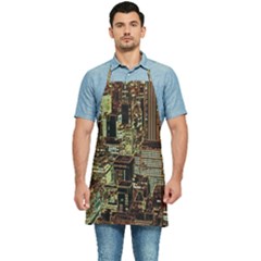 New York City Nyc Skyscrapers Kitchen Apron by Cowasu