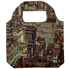 New York City Nyc Skyscrapers Foldable Grocery Recycle Bag by Cowasu